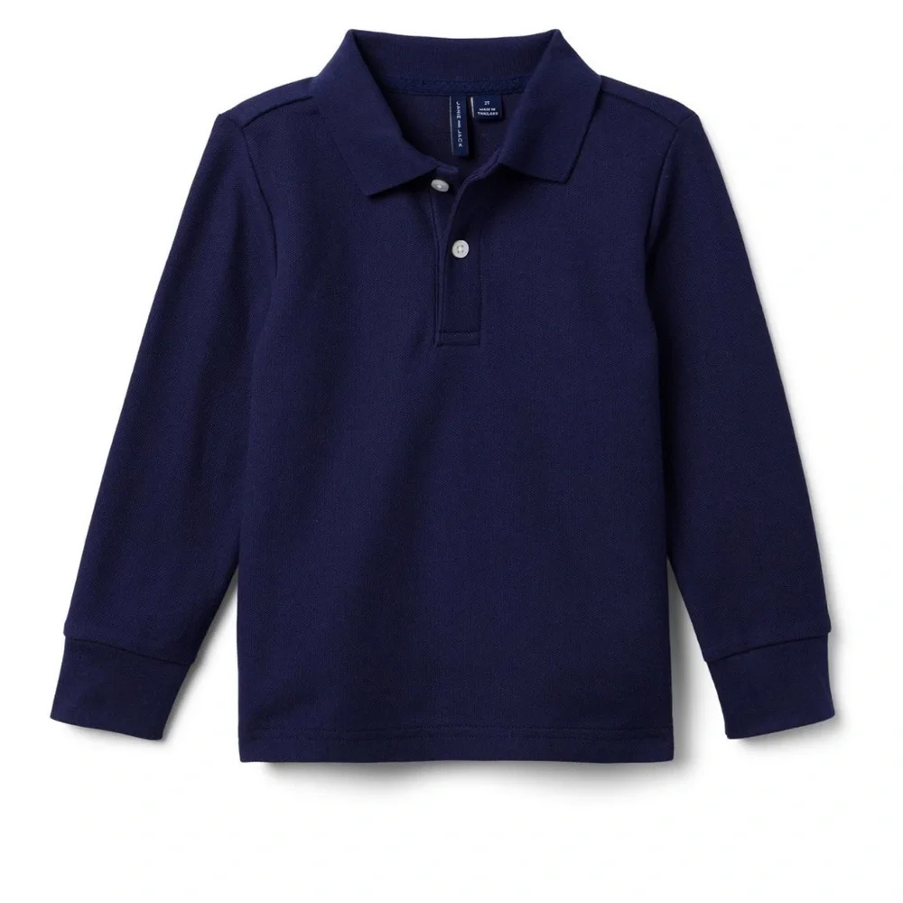 Navy Long sleeve polo